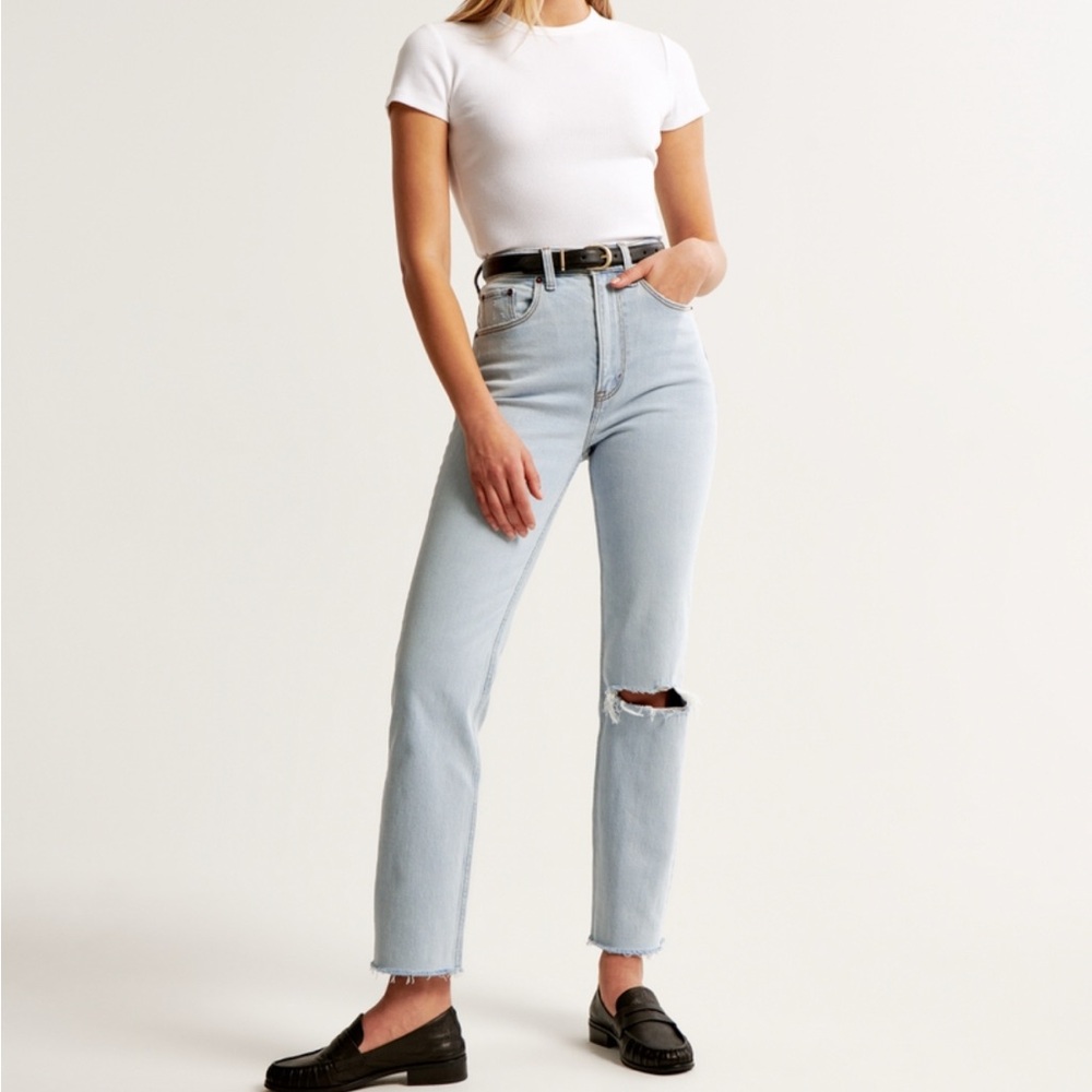 Abercrombie & Fitch High Rise Light Blue Jeans